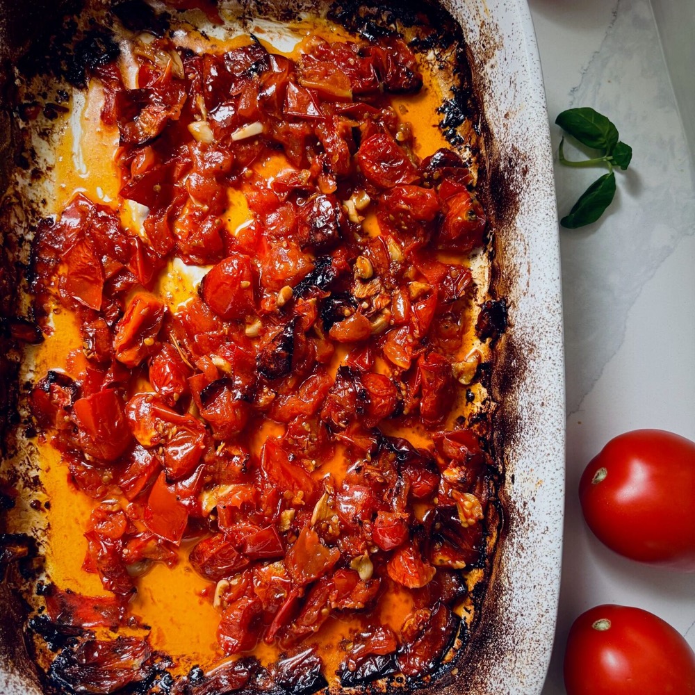 Slow Roasted Calabrian Chile Tomatoes