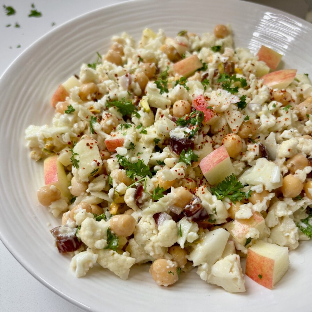Super Chop Cauliflower Salad With Tahini Dressing