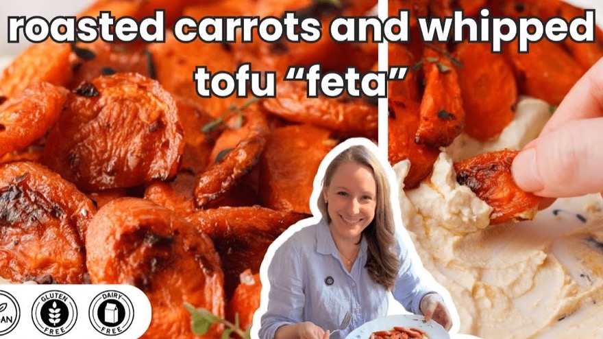 Sweet & Spicy Roasted Carrots and Whipped Tofu